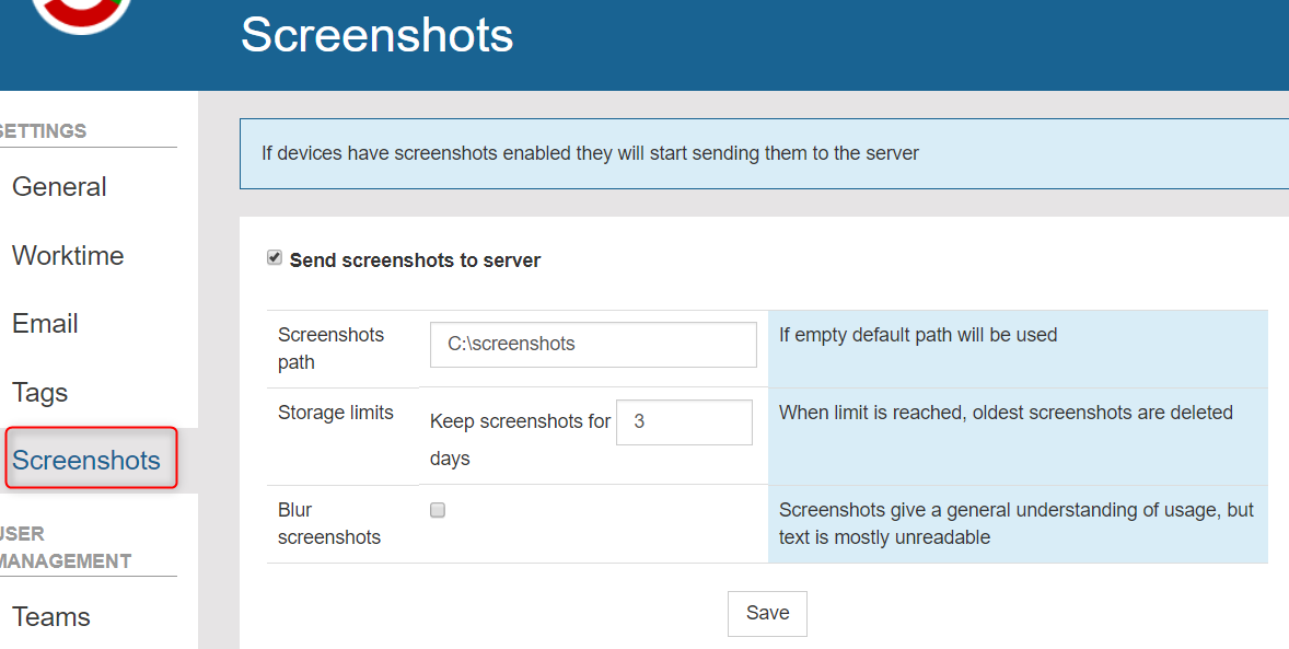 manictime server setup